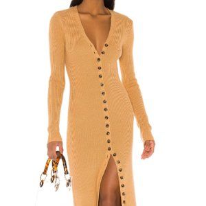 LPA Kavala Sweater Maxi Dress in M Camel (Sold Out, Originally $218)